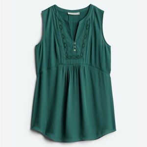 Cloth & Bloom Sleeveless Teal Green Women's Maternity Top Size Large